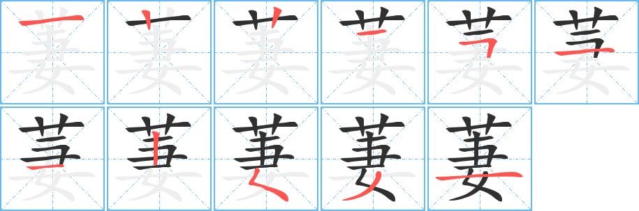 萋